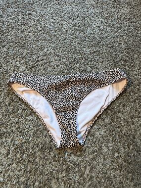 Shade & Shore Beige and Black Leopard Swim Bottoms